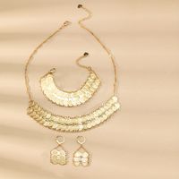 Klassisch Vintage-stil Einfacher Stil Münze Kupfer Überzug 18 Karat Vergoldet Armbänder Ohrringe Halskette main image 5