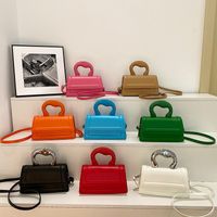 Women's All Seasons Pu Leather Solid Color Elegant Sewing Thread Square Zipper Magnetic Buckle Handbag main image 1