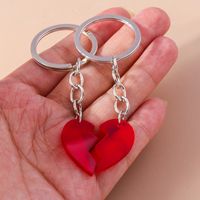 Cute Simple Style Heart Shape Alloy Bag Pendant Keychain main image 5