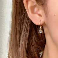 1 Pair Elegant Simple Style Shiny Geometric Round Water Droplets Plating Inlay Copper Zircon Drop Earrings main image 5