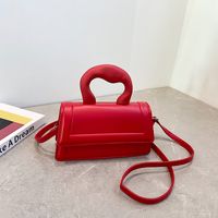 Women's All Seasons Pu Leather Solid Color Elegant Sewing Thread Square Zipper Magnetic Buckle Handbag sku image 4