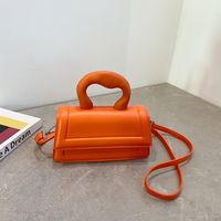 Frau Alle Jahreszeiten Pu-leder Einfarbig Elegant Nähgarn Quadrat Reißverschluss Magnetschnalle Handtasche sku image 8