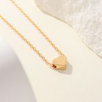 Simple Style Heart Shape Alloy Plating 14k Gold Plated Women's Pendant Necklace sku image 1