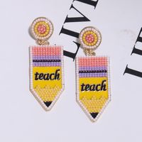 1 Pair Casual Pencil Plating Inlay Alloy Gold Plated Drop Earrings main image 5