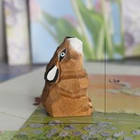 Cute Wooden Small Animal Ornaments Pendants Cartoon Cute Wood Carving sku image 7