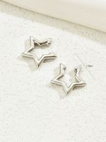 1 Pair Simple Style Pentagram Plating Copper White Gold Plated Ear Cuffs main image 2