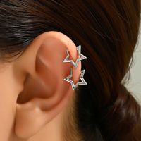 1 Pair Simple Style Pentagram Plating Copper White Gold Plated Ear Cuffs sku image 1