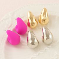3 Pairs Simple Style Water Droplets Irregular CCB Ear Studs main image 2