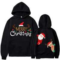 Unisexo Sudadera Manga Larga Sudaderas Unisex Impresión Navidad Papá Noel Letra Reno main image 1