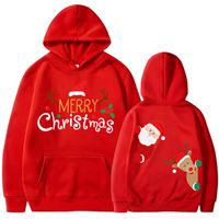 Unisexo Sudadera Manga Larga Sudaderas Unisex Impresión Navidad Papá Noel Letra Reno main image 4