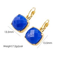 1 Pair Classical Simple Style Geometric Plating Inlay 304 Stainless Steel Natural Stone 14K Gold Plated Drop Earrings sku image 6
