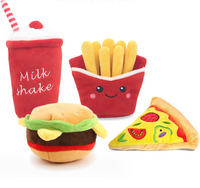 Cute Hamburger Pet Plush Sound Toy main image 1