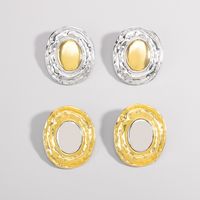 Wholesale Jewelry Modern Style Simple Style Geometric Alloy Gold Plated Silver Plated Plating Ear Studs main image 5