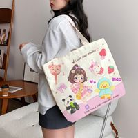 Women's Cute Cartoon Canvas Shopping Bags sku image 4
