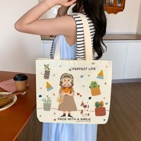Women's Cute Cartoon Canvas Shopping Bags sku image 17