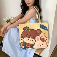 Women's Cute Cartoon Canvas Shopping Bags sku image 15