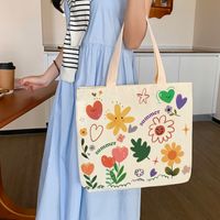 Women's Large Spring&summer Canvas Streetwear Shoulder Bag Canvas Bag sku image 27