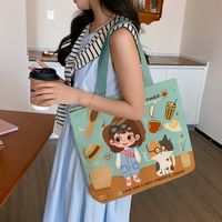 Women's Cute Cartoon Canvas Shopping Bags sku image 14