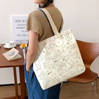 Women's Large Spring&summer Canvas Streetwear Shoulder Bag Canvas Bag sku image 50