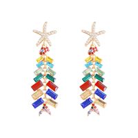 1 Pair Classical Ethnic Style Leaf Leaves Tassel Plating Inlay Alloy Artificial Gemstones Gold Plated Drop Earrings main image 6