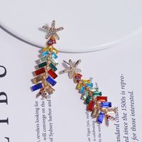 1 Pair Classical Ethnic Style Leaf Leaves Tassel Plating Inlay Alloy Artificial Gemstones Gold Plated Drop Earrings sku image 1