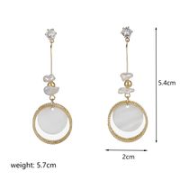 1 Pair Retro Flower Plating Inlay Copper Zircon 18k Gold Plated Drop Earrings sku image 1