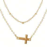 Simple Style Cross Alloy Women's Necklace main image 1
