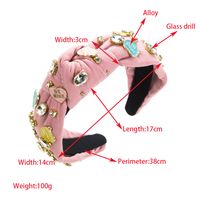 Women's Luxurious Queen Letter Heart Shape Cloth Inlay Rhinestones Glass Hair Band main image 2