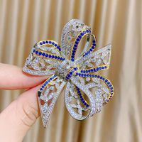 Glam Bow Knot Copper Inlay Zircon Women's Brooches main image 1