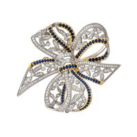 Glam Bow Knot Copper Inlay Zircon Women's Brooches main image 2