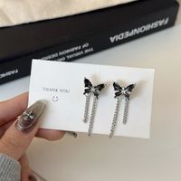1 Pair Simple Style Butterfly Alloy Drop Earrings sku image 1