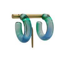 1 Pair Elegant Sweet Solid Color Stoving Varnish Arylic Hoop Earrings main image 5