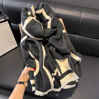 Women's Casual Simple Style Lines Polyester Shawl main image 1