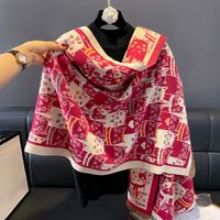 Women's Casual Cute Cat Polyester Shawl main image 3