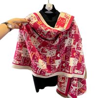 Women's Casual Cute Cat Polyester Shawl main image 6