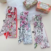 Women's Vintage Style Simple Style Letter Polyester Printing Silk Scarf main image 5