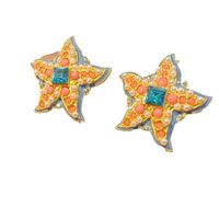 1 Piece Ig Style Starfish Plating Inlay Copper Pearl Zircon Gold Plated Ear Studs main image 3