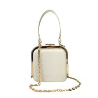 Women's Small All Seasons Pu Leather Solid Color Vintage Style Square Lock Clasp Shoulder Bag main image 2