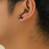 Wholesale Jewelry Simple Style Printing Alloy Irregular Ear Studs main image 3