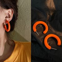 1 Pair Basic C Shape Plating Alloy Earrings sku image 7