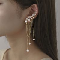 1 Pair Baroque Style Wings Plating Alloy Artificial Pearls Gold Plated Drop Earrings main image 1