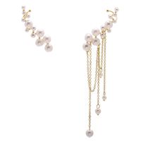 1 Pair Baroque Style Wings Plating Alloy Artificial Pearls Gold Plated Drop Earrings sku image 1