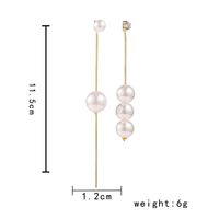 1 Pair Elegant Simple Style Geometric Inlay Artificial Pearl Alloy Rhinestones Drop Earrings main image 4