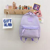 Anti-theft Color Block Solid Color Daily Kids Backpack sku image 6