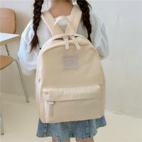 Anti-theft Color Block Solid Color Daily Kids Backpack main image 5