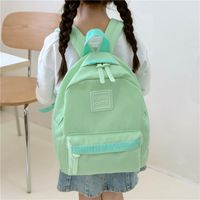 Anti-theft Color Block Solid Color Daily Kids Backpack main image 6