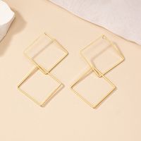 1 Pair Exaggerated Punk Solid Color Plating Alloy Gold Plated Drop Earrings main image 4