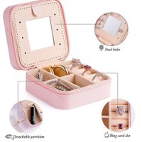 Elegant Solid Color Pu Leather Storage Box Makeup Bags main image 5