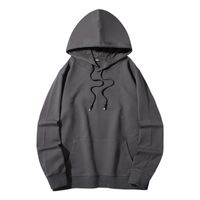 Frau Männer Kapuzenpullover Lange Ärmel Unisex-hoodies Tasche Lässig Einfacher Stil Einfarbig main image 7