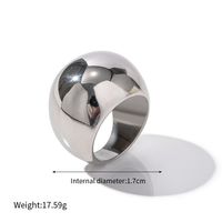 Simple Style Solid Color Titanium Steel Plating Rings main image 2